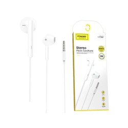 FONENG HALF IN-EAR MUSIC EARPHONES T32 3D 3.5MM WHITE FONENG HALF IN-EAR MUSIC EARPHONES T32 3D 3.5MM WHITE